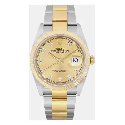 Rolex Gold 18K Rose Gold Stainless Steel Datejust Automatic Women's Wristwatch