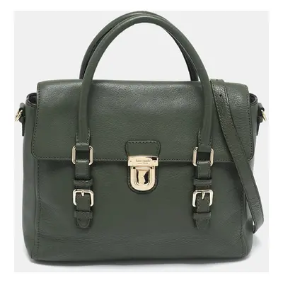 Kate Spade Olive Green Leather Lola Avenue Rollins Tote