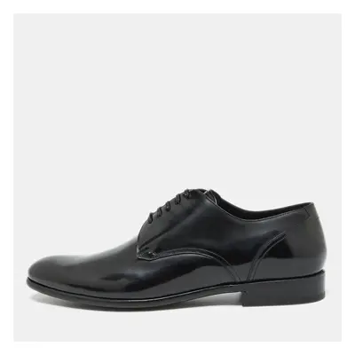 Dolce & Gabbana Black Leather Lace Up Derby Size 42.5