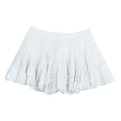 Roma e Tosca White Eyelet Embroidered Tiered Skirt