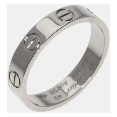 Cartier 18K White Gold Love Band Ring EU