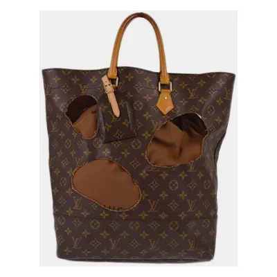 Louis Vuitton x Comme Des Garcons Brown Monogram With Holes Tote Bag