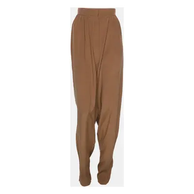 Yves Saint Laurent Brown Silk Trousers