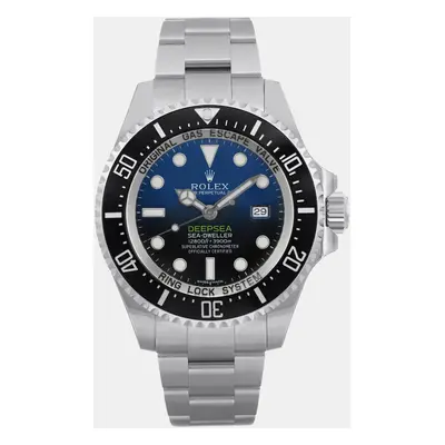 Rolex Black/Blue Stainless Steel Sea-Dweller Deepsea Automatic Men's Wristwatch