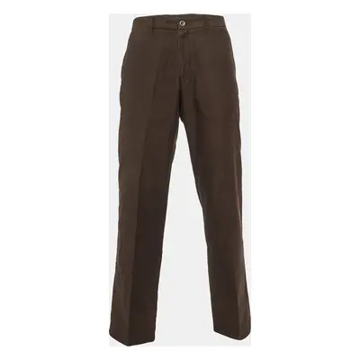 Zegna Sport Brown Cotton Regular Fit Pants L/Waist 34"