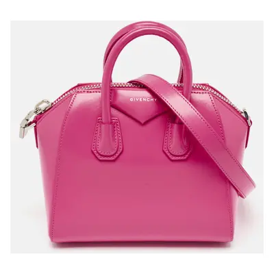 Givenchy Neon Pink Leather Mini Antigona Satchel