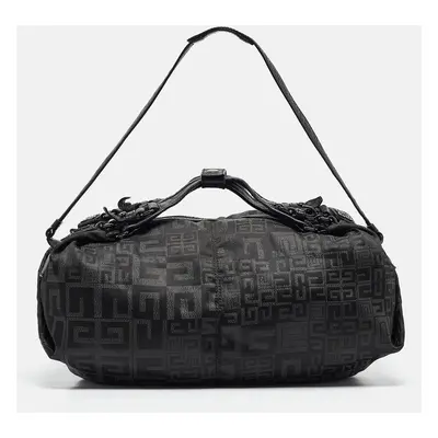 Givenchy Black Signature Nylon and Leather Hobo