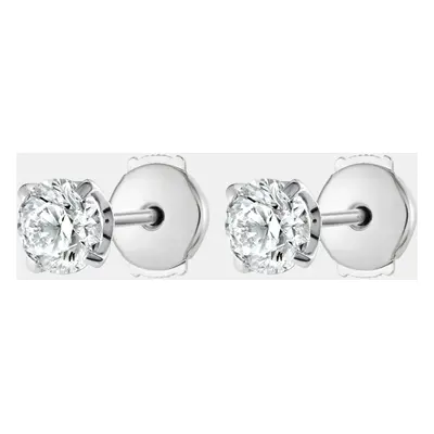 18k White Gold Classic 2.00 cts Lab Grown Diamond Stud Earrings