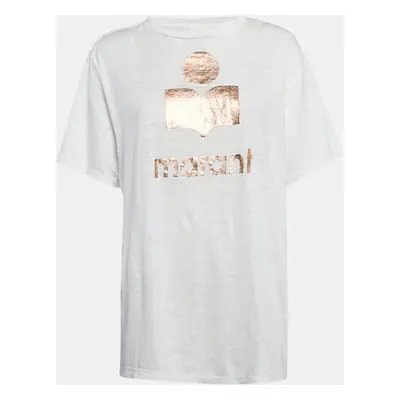 Marant Etoile White Zewel Print Linen Jersey T-Shirt