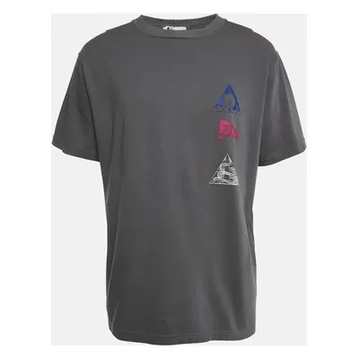 Dior Homme Grey Printed Cotton T-Shirt