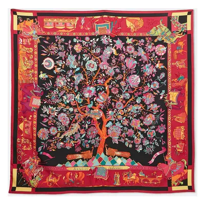 Hermes Multicolor Print Silk Fantaisies Indiennes Scarf