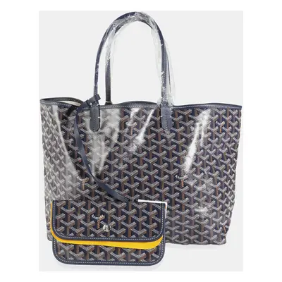 Goyard Navy Goyardine Canvas Saint Louis PM Bag