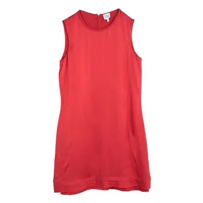 Armani Junior Red Braided Edging Detail Sleeveless Dress Yrs