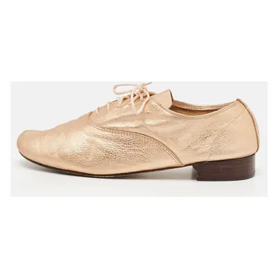 Repetto Metallic Leather Lace Up Oxfords Size 38.5