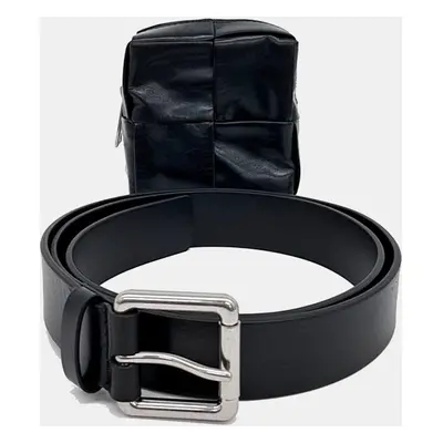 Bottega Veneta Black Leather Cassette Belt Bag