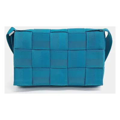 Bottega Veneta Blue Fabric Web Cassette Bag