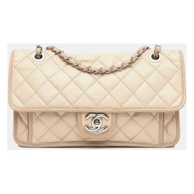 Chanel Beige Medium Caviar French Riviera Flap