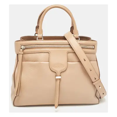 Tod's Beige Leather Thea Tote