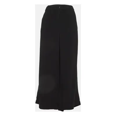 S' Max Mara Black Crepe Wide Leg Trousers