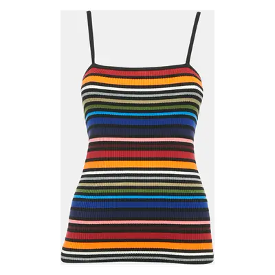 Dolce & Gabbana Multicolor Striped Rib Knit Strappy Top