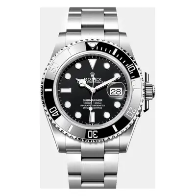 Rolex Black Stainless Steel Submariner Automatic Men's Wristwatch mm