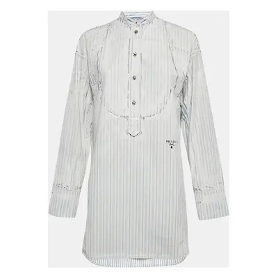 Prada Blue Striped Cotton Tunic Dress