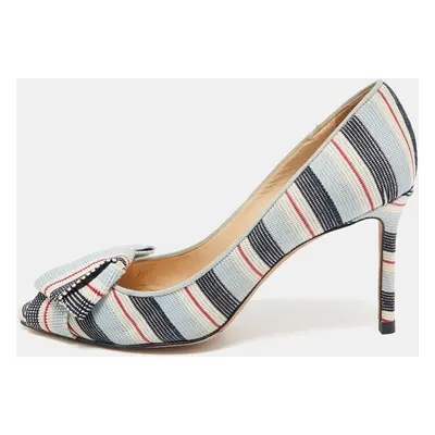 Jimmy Choo Multicolor Canvas Tegan Pumps Size