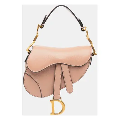 Dior Nude Goatskin Micro Saddle Crossbody Bag