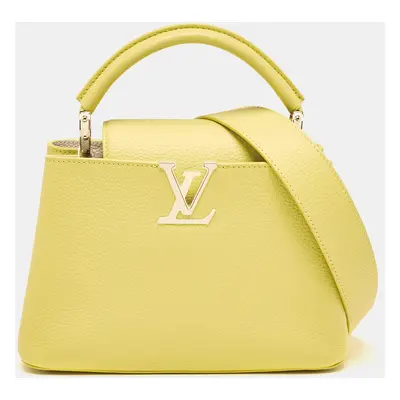 Louis Vuitton Cedrat/Creme Taurillon Leather Capucines BB Bag