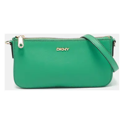 DKNY Green Leather Bryant Park Crossbody Bag