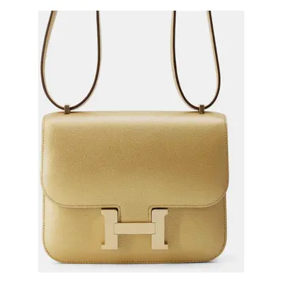 Hermes Dore Chamkilight Chevre Constance III Mini Bag