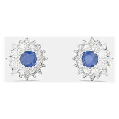 925 Sterling Silver Flower Color & Lab Grown Diamond Stud Earrings