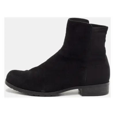 Stuart Weitzman Black Suede Ankle Boots Size 36.5