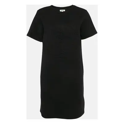 Kenzo Black Tiger Embossed Jersey Crewneck T-Shirt Dress