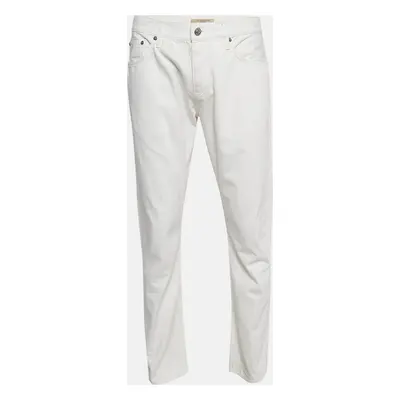 Burberry Brit White Cotton Straight Fit Pants