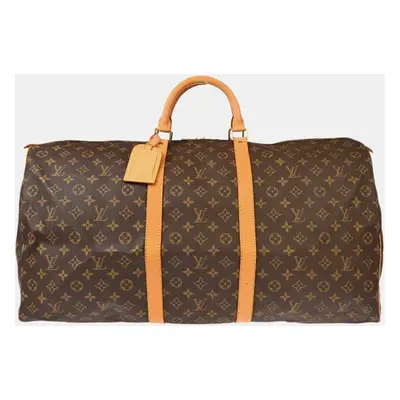 Louis Vuitton Brown Monogram Canvas Keepall Duffle Bag