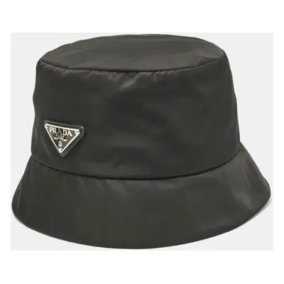 Prada X Adidas Black Logo Applique Re-Nylon Bucket Hat