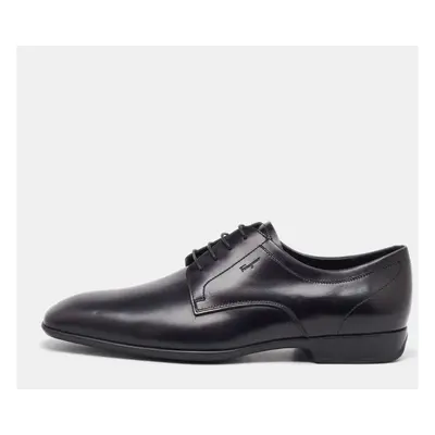 Salvatore Ferragamo Black Leather Lace Up Derby Size 41.5