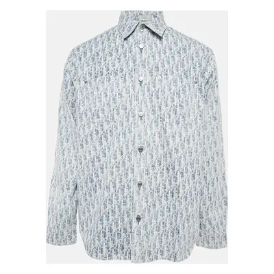 Dior Homme Blue Oblique Denim Long Sleeve Shirt