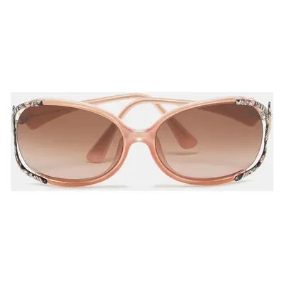 Emilio Pucci Orange EP608S Logo Oversized Sunglasses