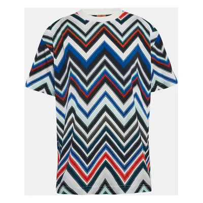 Missoni Multicolor Chevron Print Cotton Crew Neck T-Shirt