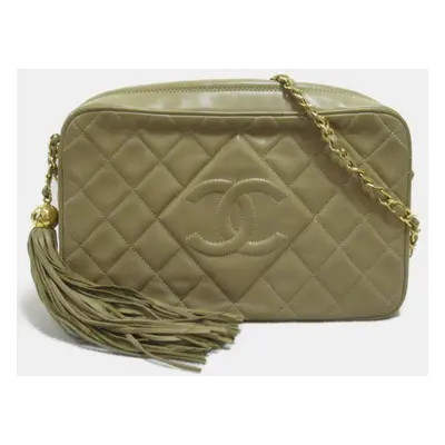 Chanel Lambskin (sheepskin) Beige Tassel Bag