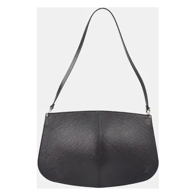 Louis Vuitton Black Epi Leather Pochette Demi-Lune Handbag