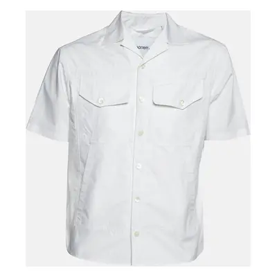 Neil Barrett White Cotton Boxy Fit Short Sleeve Shirt