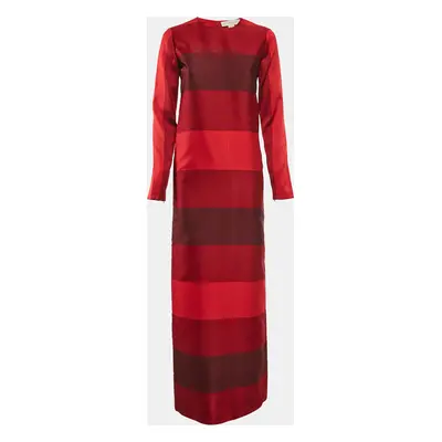 Stella McCartney Red Crepe Full Sleeve Maxi Dress