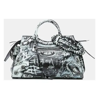 Balenciaga Black Lambskin Graffiti Motocross Neo Cagole