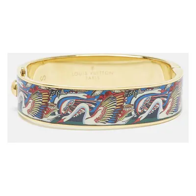 Louis Vuitton Enamel Brasserie Confidential Enamel Gold Tone Hinged Bracelet