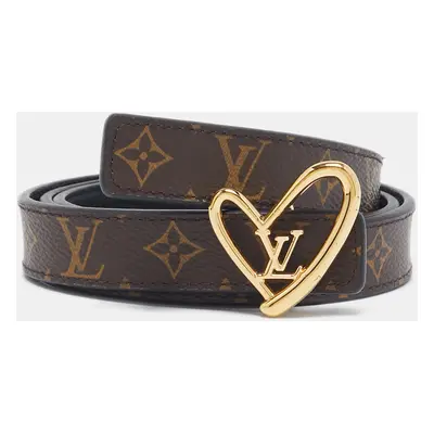 Louis Vuitton Monogram Canvas Fall in Love Heart Reversible Belt 80CM