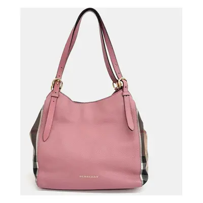 Burberry Pink Leather Canterbury Shoulder Bag