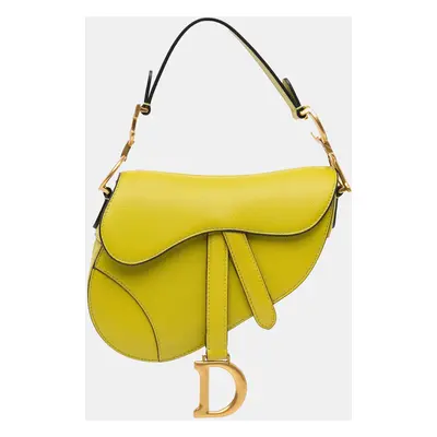 Dior Green Mini Leather Saddle Bag